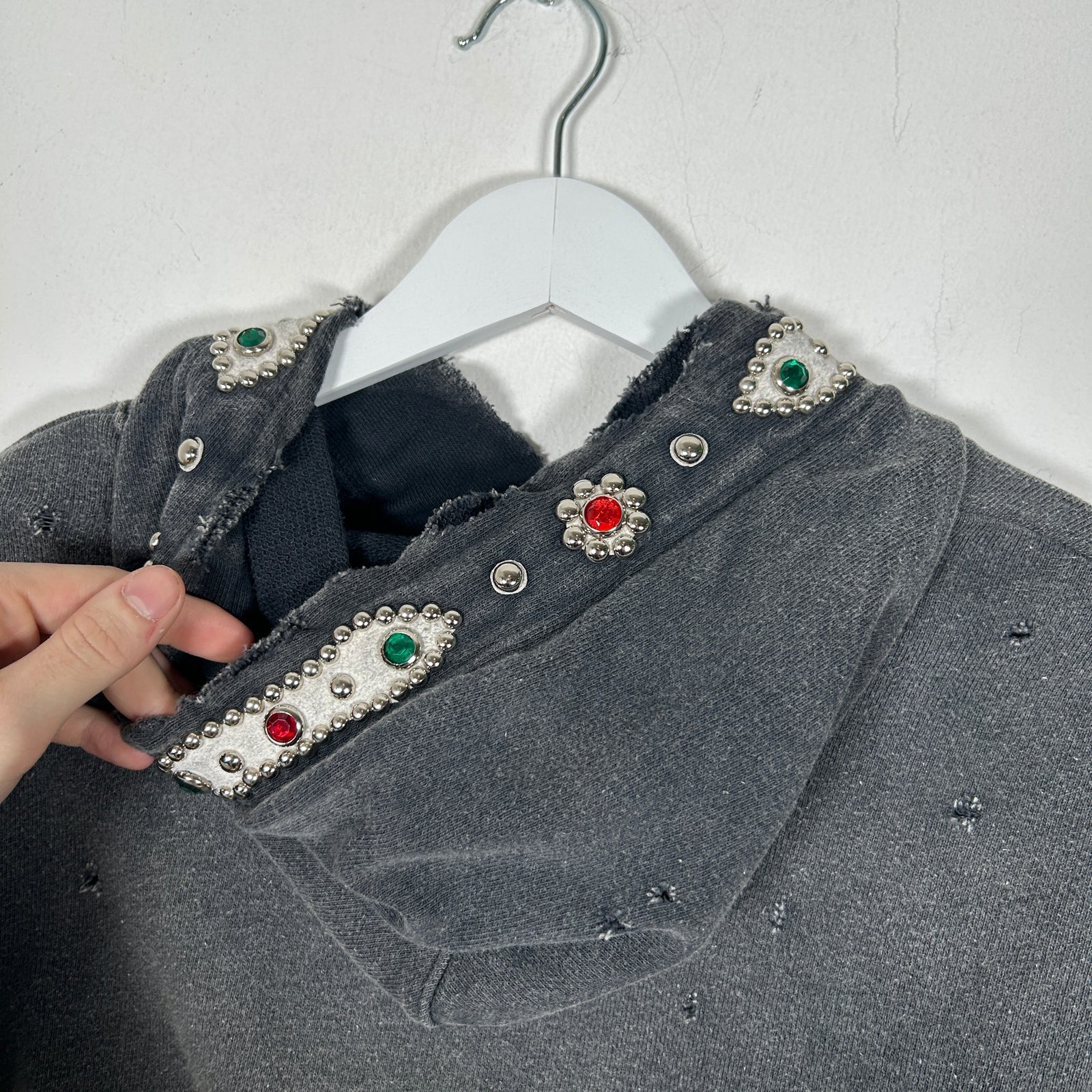 Kapital Distressed Gem Hoodie Size M