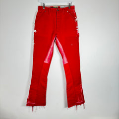 Gallery Dept Red Carpenter Flare Pants Size 29