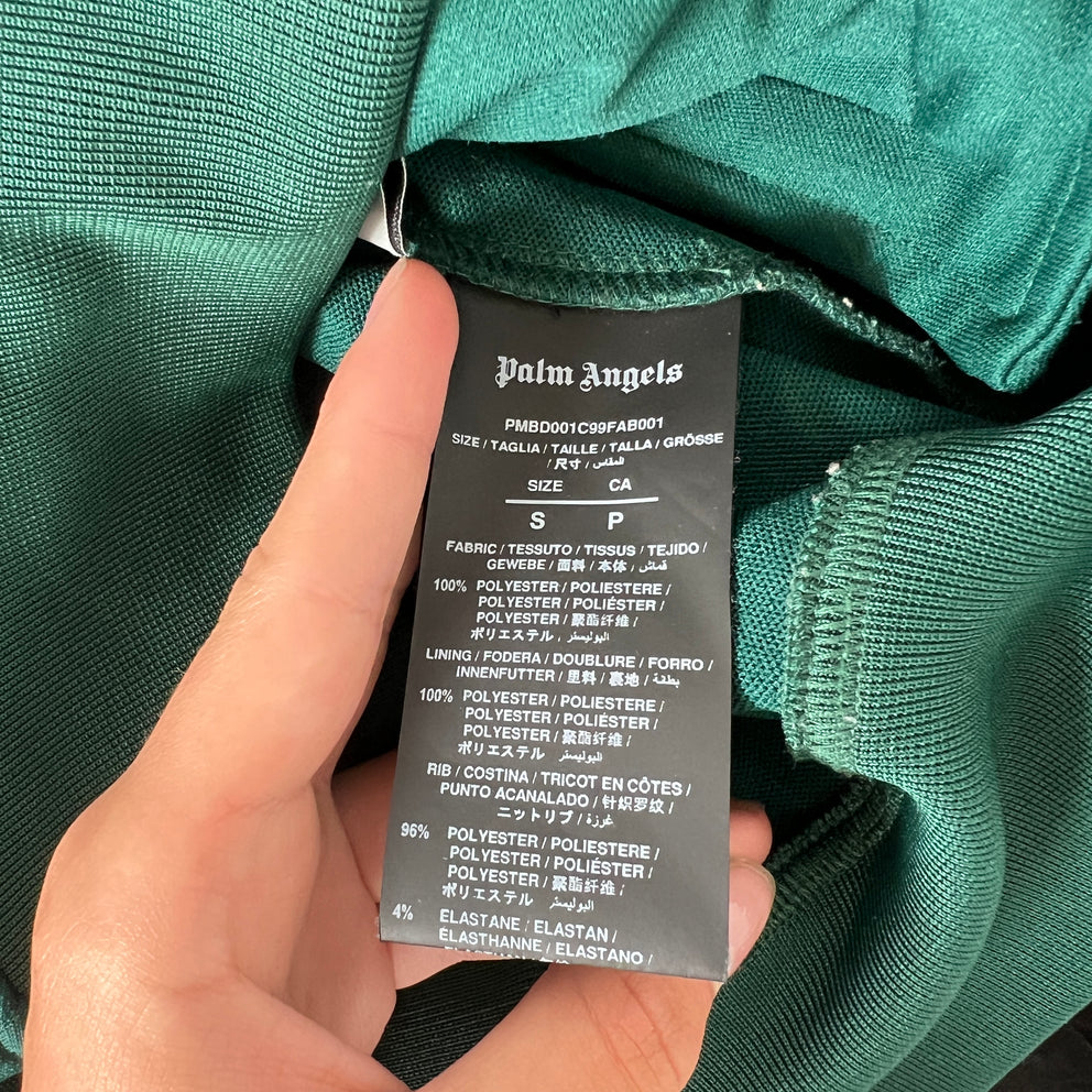 Palm Angels Green Logo Track Jacket Size S