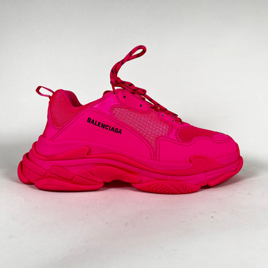 Balenciaga Hot Pink Triple S Sneakers Size 45