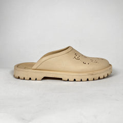 Gucci Tan Rubber Mules Size 9