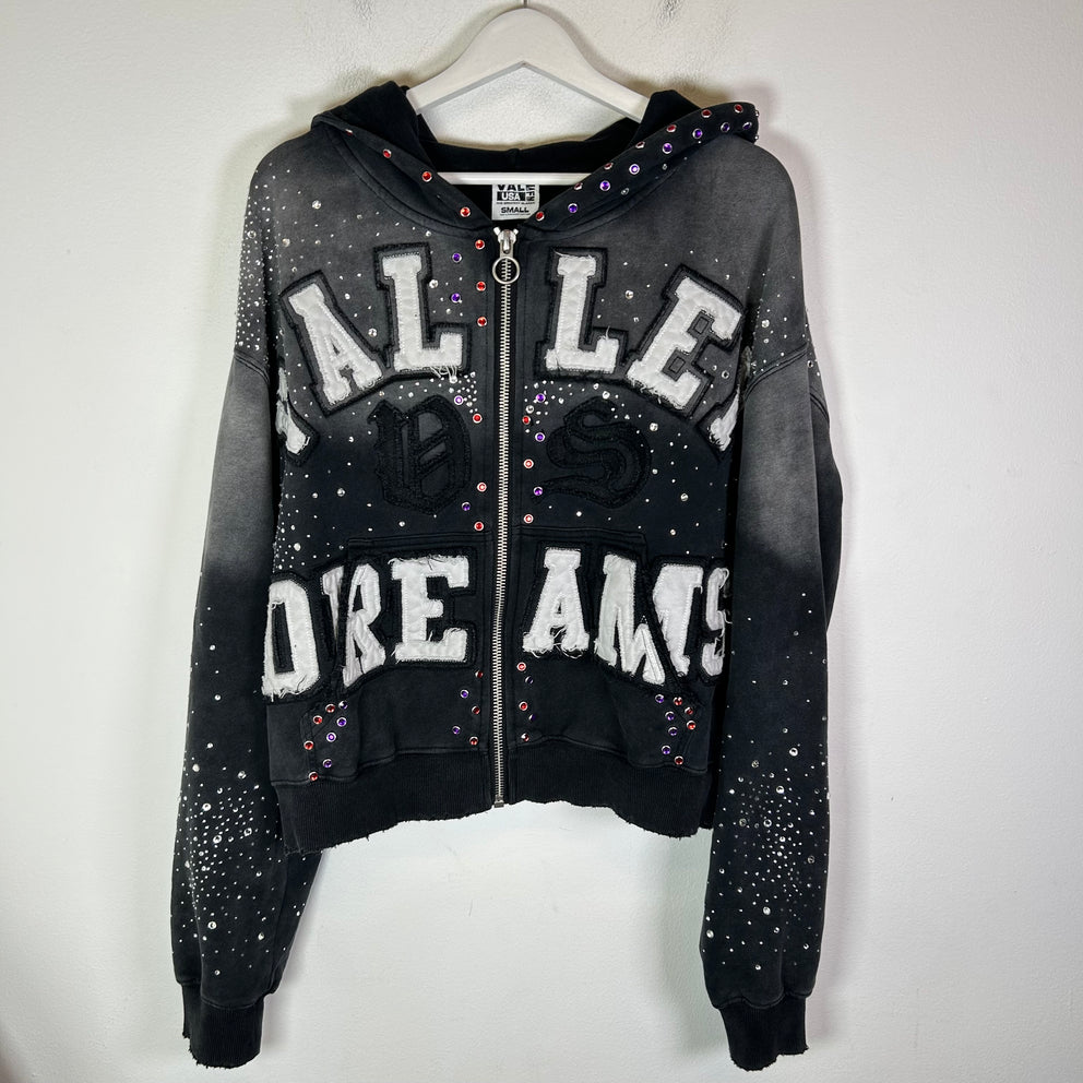 Vale Classico Valley Dreams Rhinestone Zip-Up Hoodie