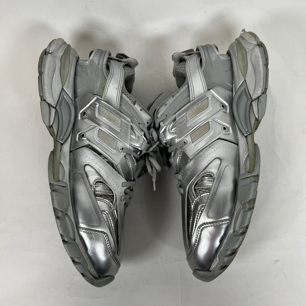 Balenciaga Metallic Silver Track Sneaker Size 43