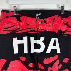 Hood By Air Logo Cracked Paint Jeans Size 34