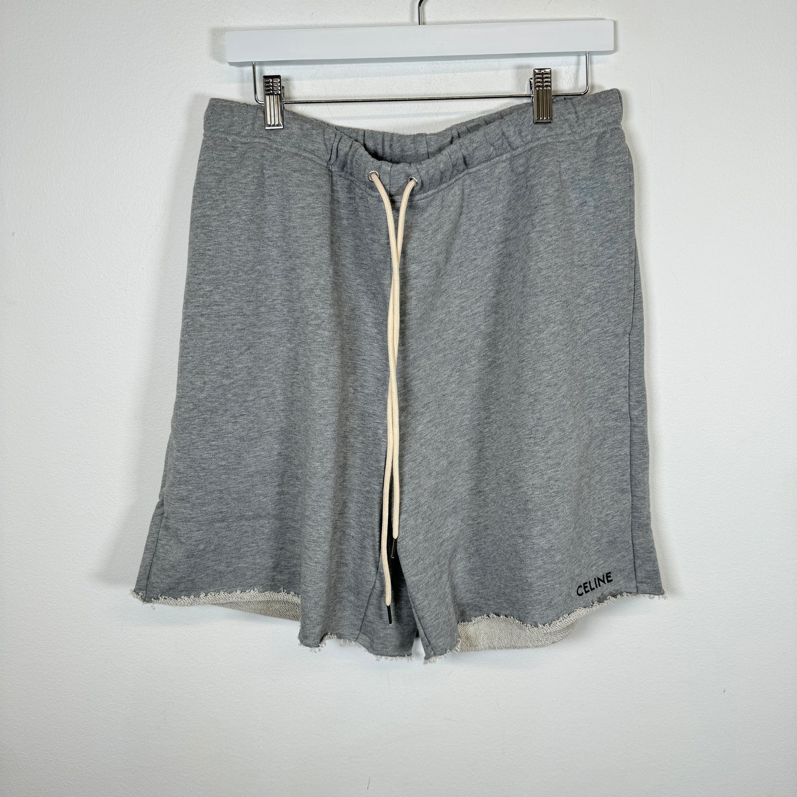Celine Grey Logo Sweat Shorts Size XXL