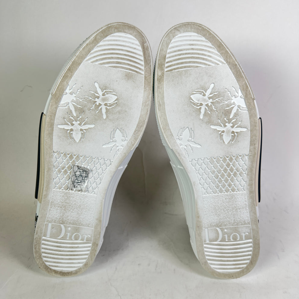 Dior B23 White/Black Oblique High-Top Sneaker Size 45