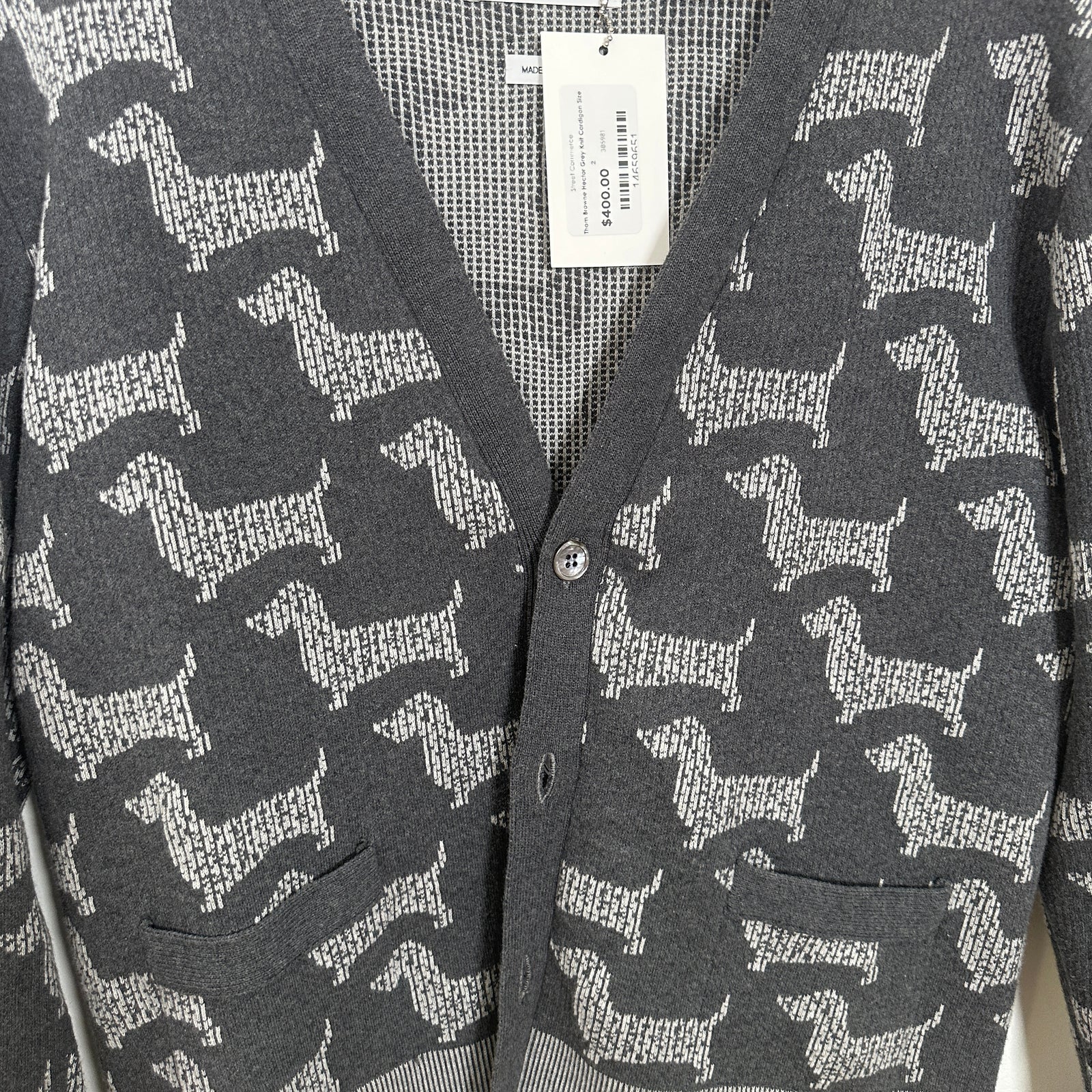 Thom Browne Hector Grey Knit Cardigan Size 2