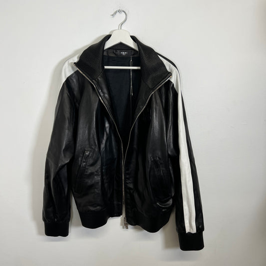 Amiri Leather AM Zip Jacket Size L