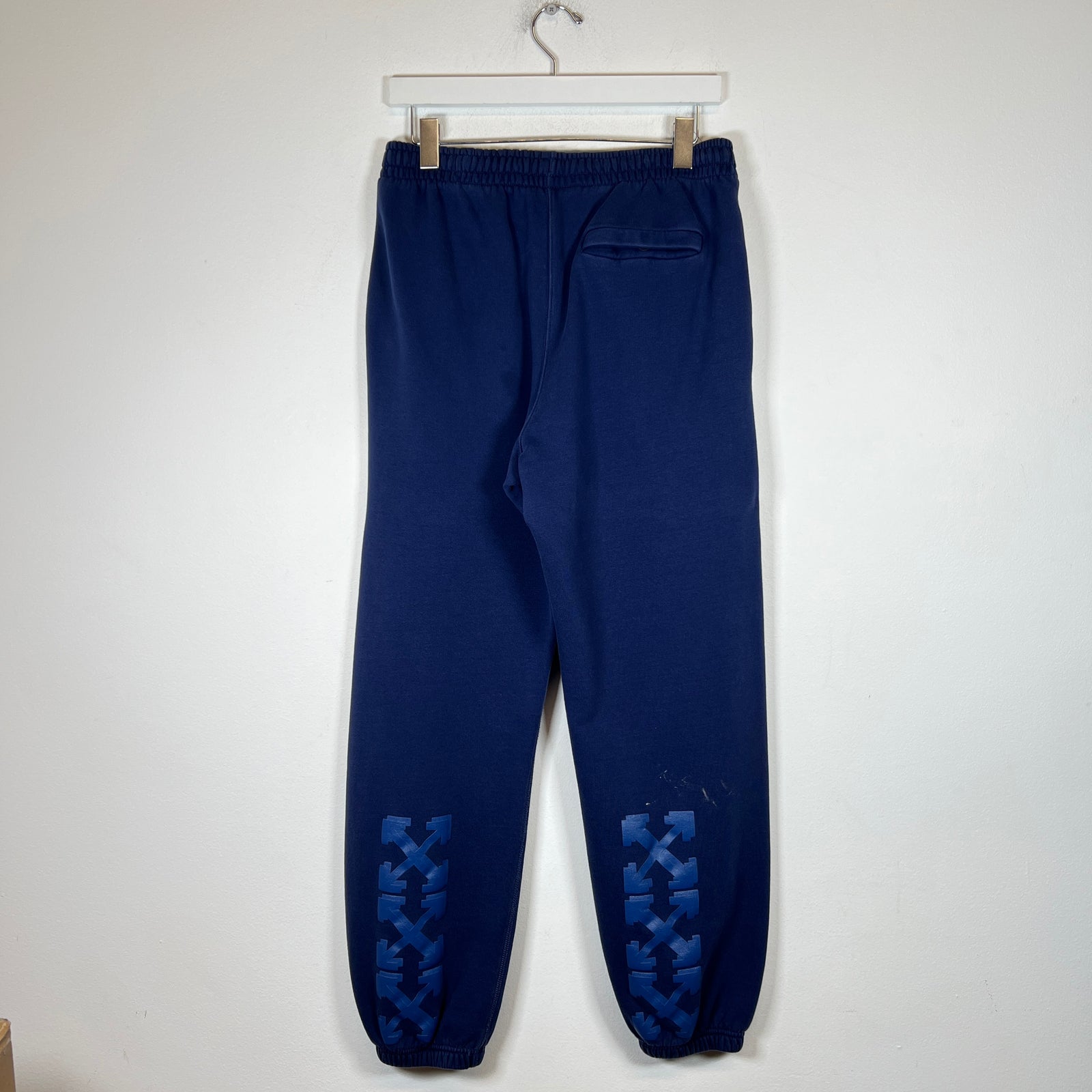Off-White Blue Rubber Arrow Over Sweatpants Size S
