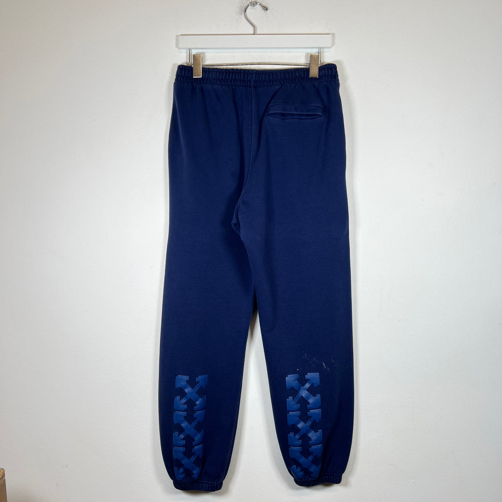 Off-White Blue Rubber Arrow Over Sweatpants Size S