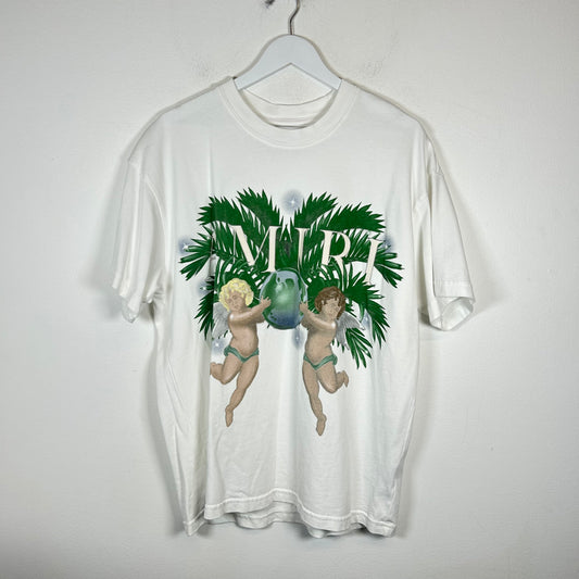 Amiri White Airbrush Cherub T-shirt Size S