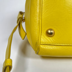 Saint Laurent Yellow Calfskin Leather Classic Baby Duffle Bag