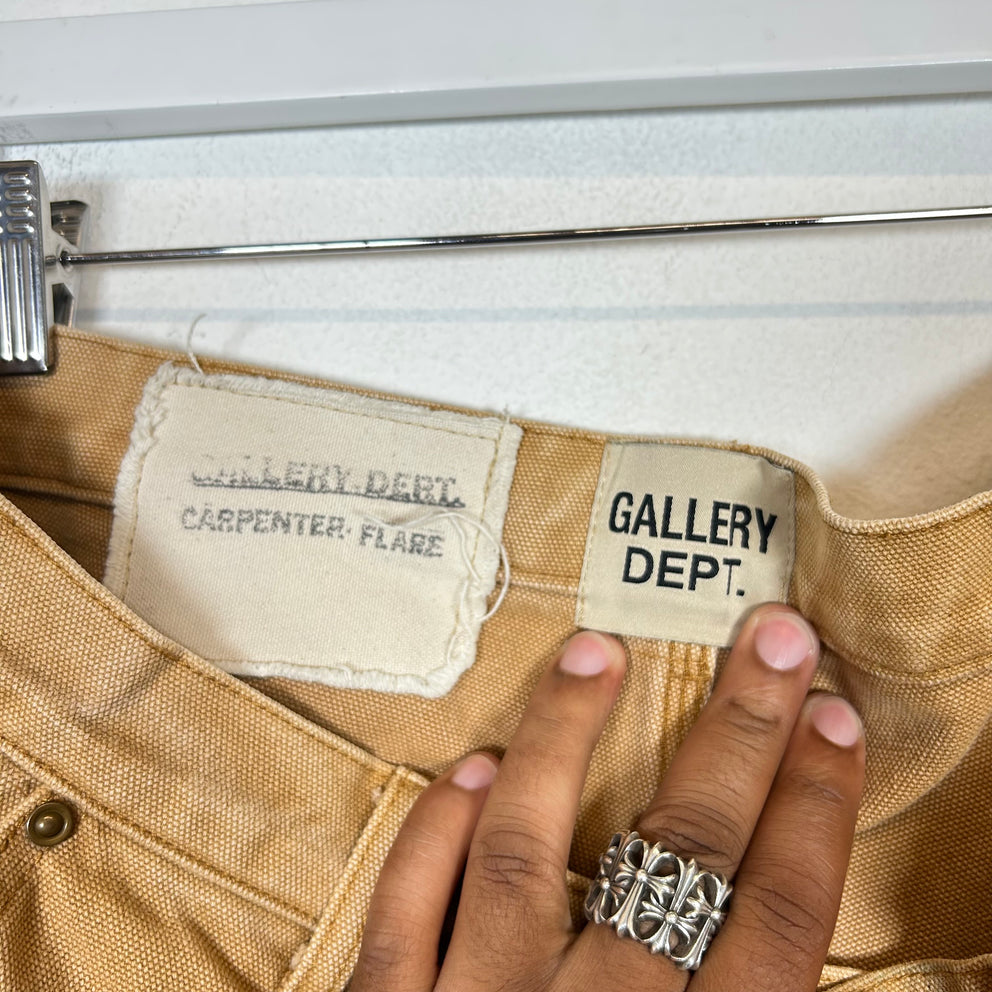 Gallery Dept Tan OG Painted LA Flare Carpenter Size 36