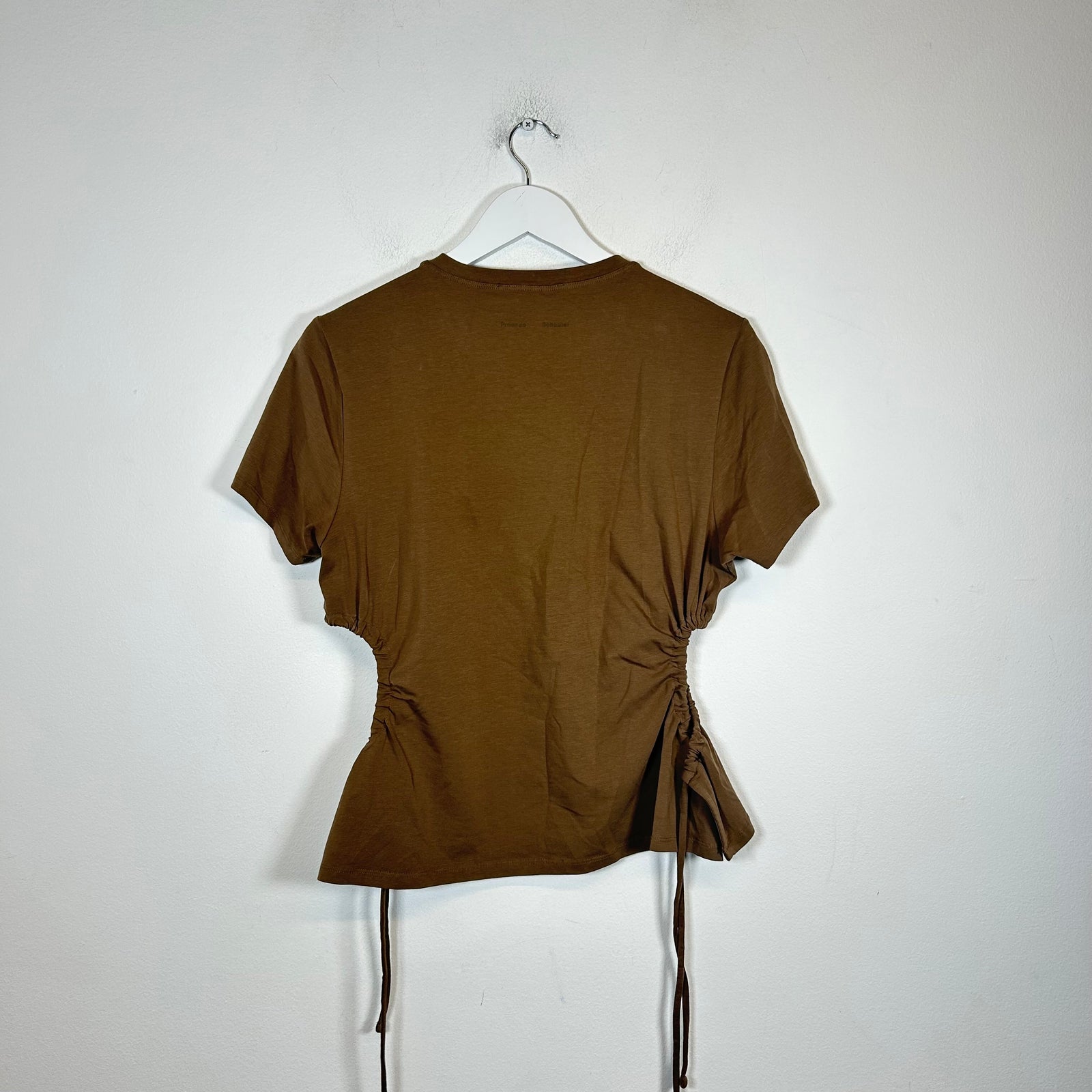 Proenza Schouler Brown Scrunched Shirt Size L