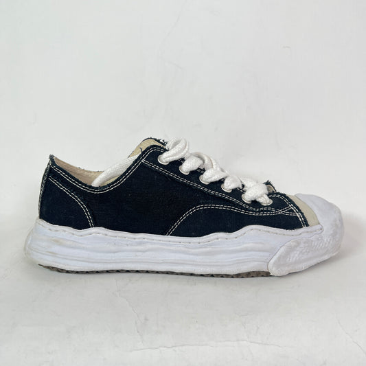 Maison Mihara Yasuhiro Black/White Hank OG Sole Canvas Low-Top Sneaker Size 45