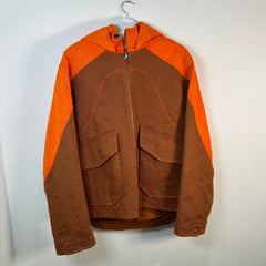 Louis Vuitton Monogram Orange Carpenter Hooded Jacket Size 46