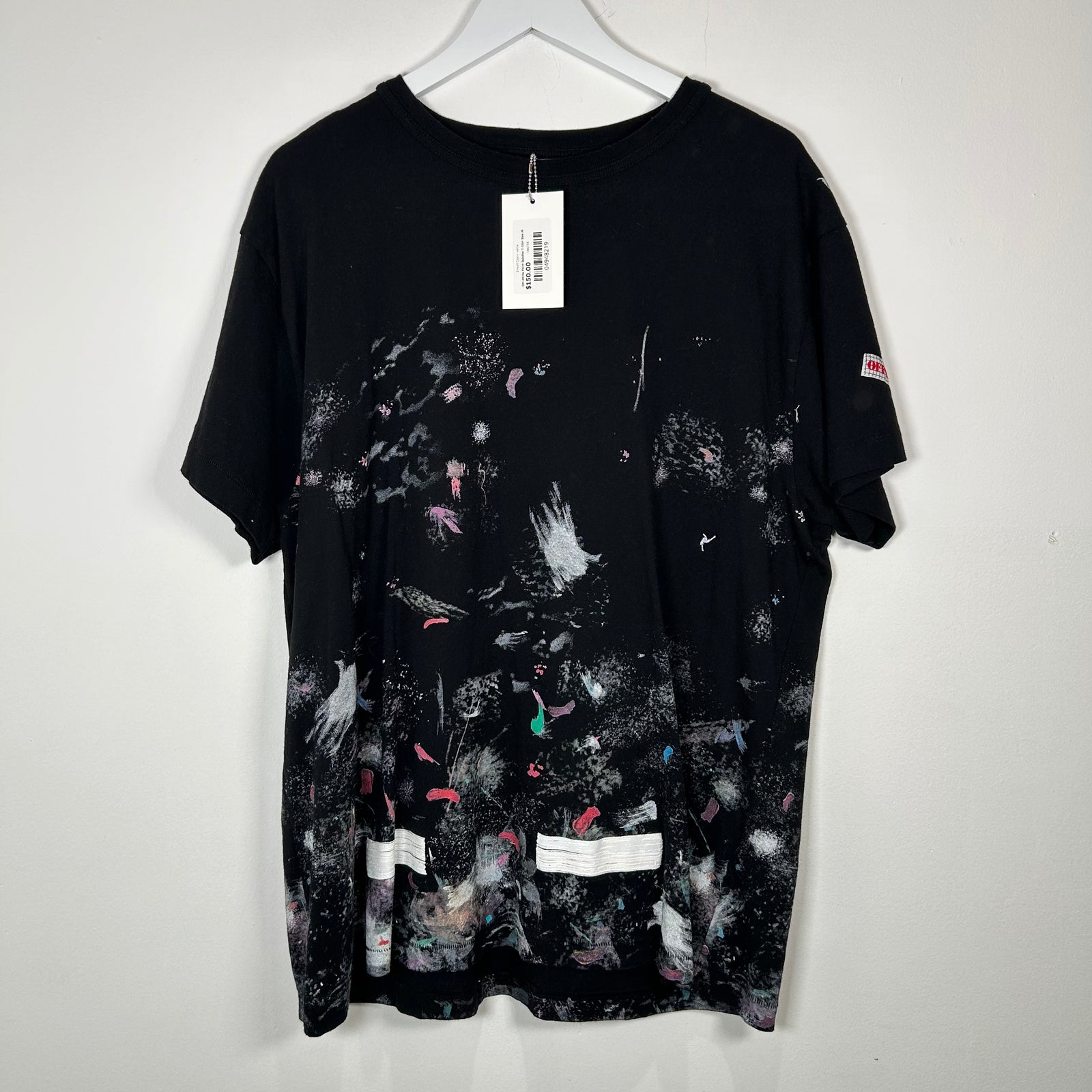 Off-White Paint Splatter T-Shirt Size M