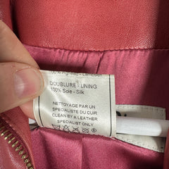Christian Dior Pink Leather Biker Jacket Size 6