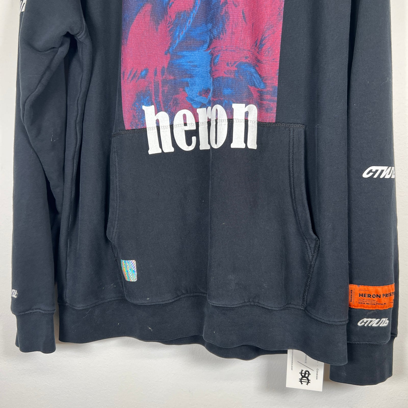 Heron Preston Purple Geese Hoodie Size M