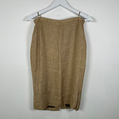 Dolce&Gabbana Khaki Tweed Skirt Size 40