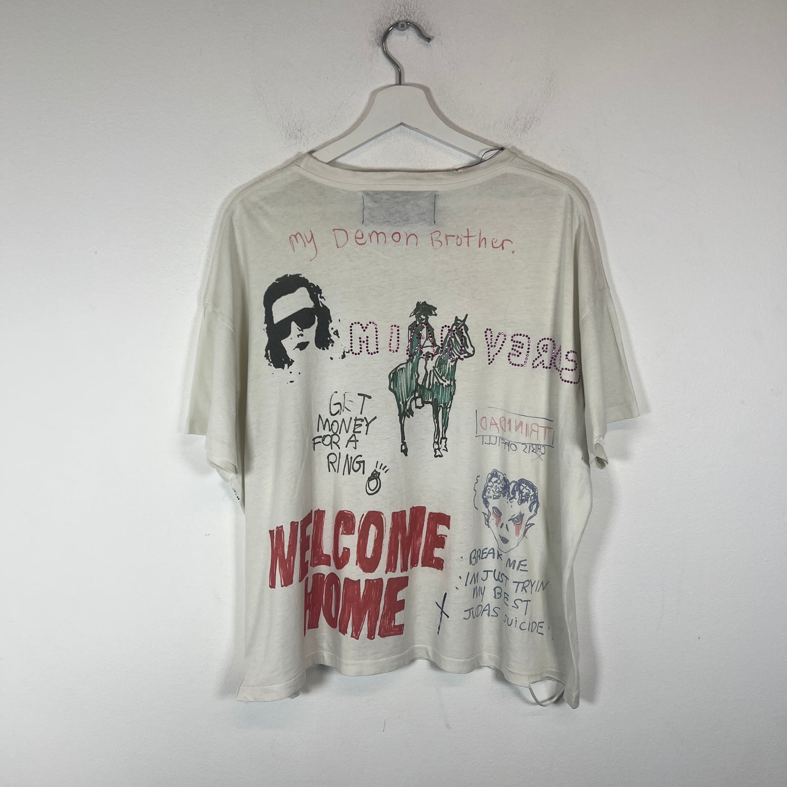 Paly Hollywood Cream 'Bad Luck' T-Shirt Size S