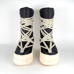 Rick Owens x Moncler Big Rock Megalace Black Boots Size 42