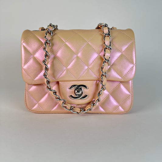 Chanel Mini Square Iridescent Calfskin Flap