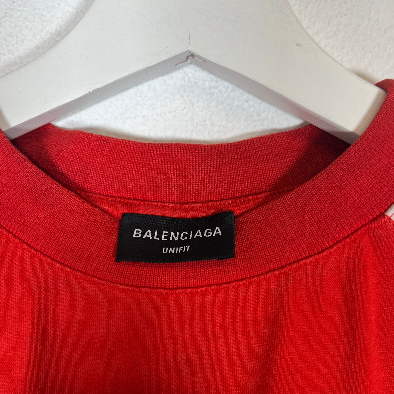 Balenciaga Red Sporty B Shrunken Tee Size L
