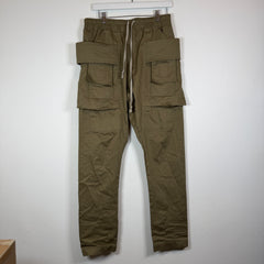 Rick Owens Drkshdw Olive Canvas Creatch Cargo Pants Size M