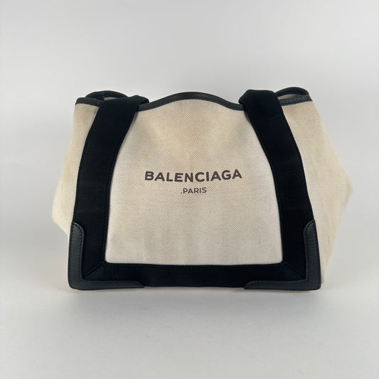 Balenciaga Paris Cream Mini Tote Bag