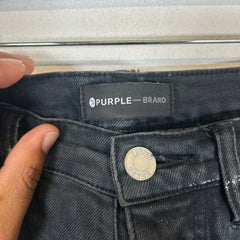 Purple Black Washed Paint Splatter Jeans Size 32