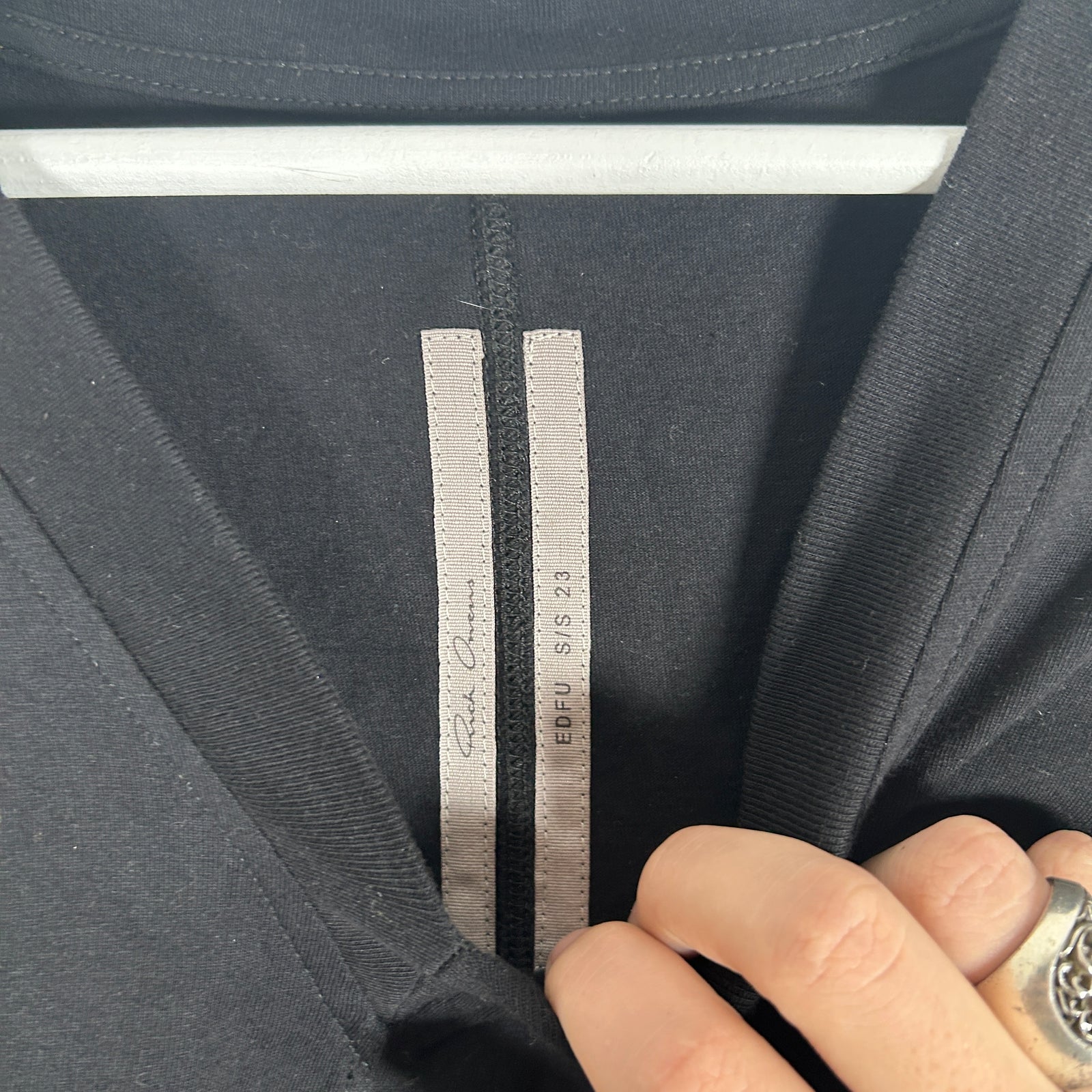 Rick Owens SS23 EDFU V-Neck Joe T-Shirt Size OS