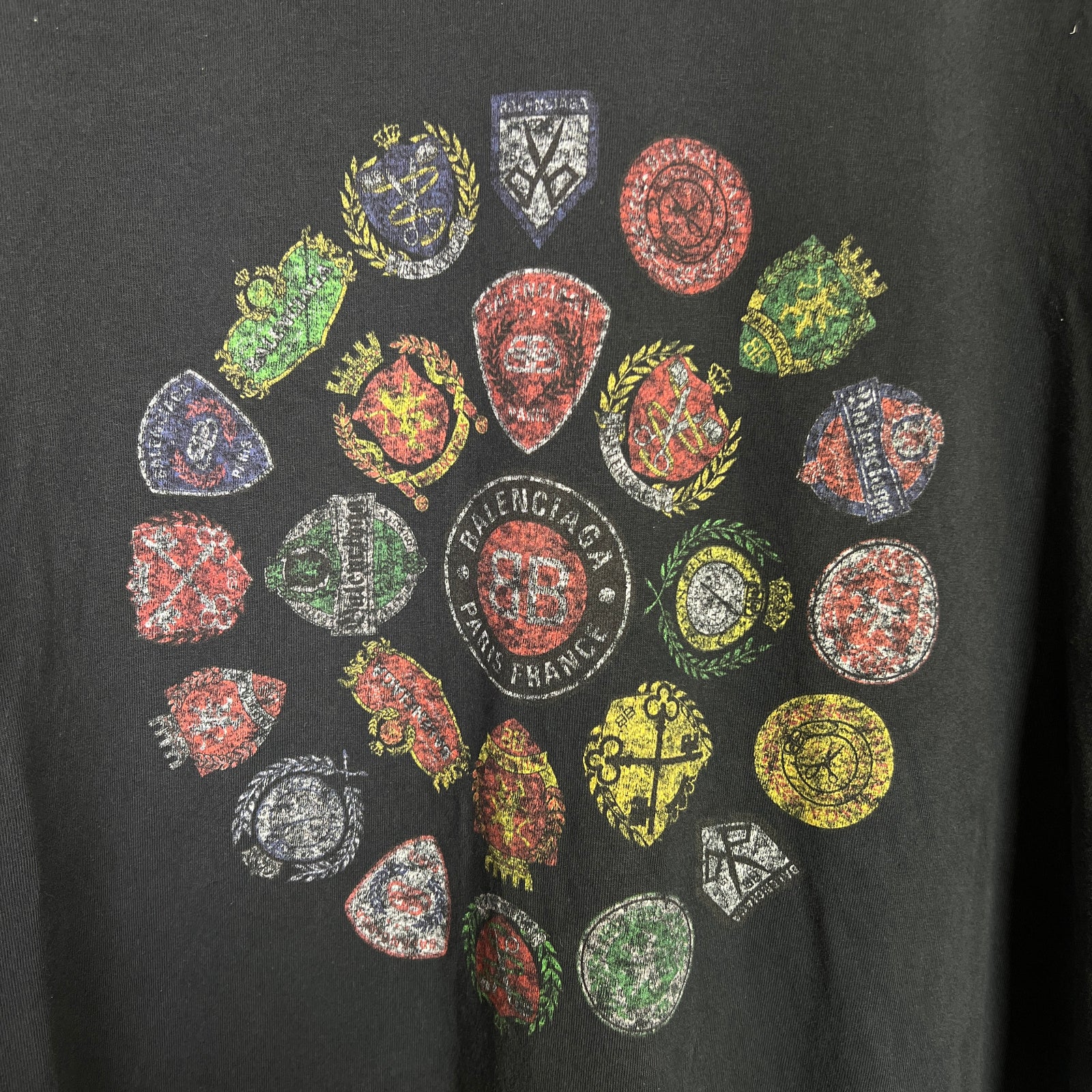 Balenciaga Spiral Crest Logo T-Shirt