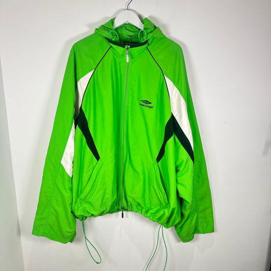 Balenciaga 3B Sport Logo Green Track Jacket Size M