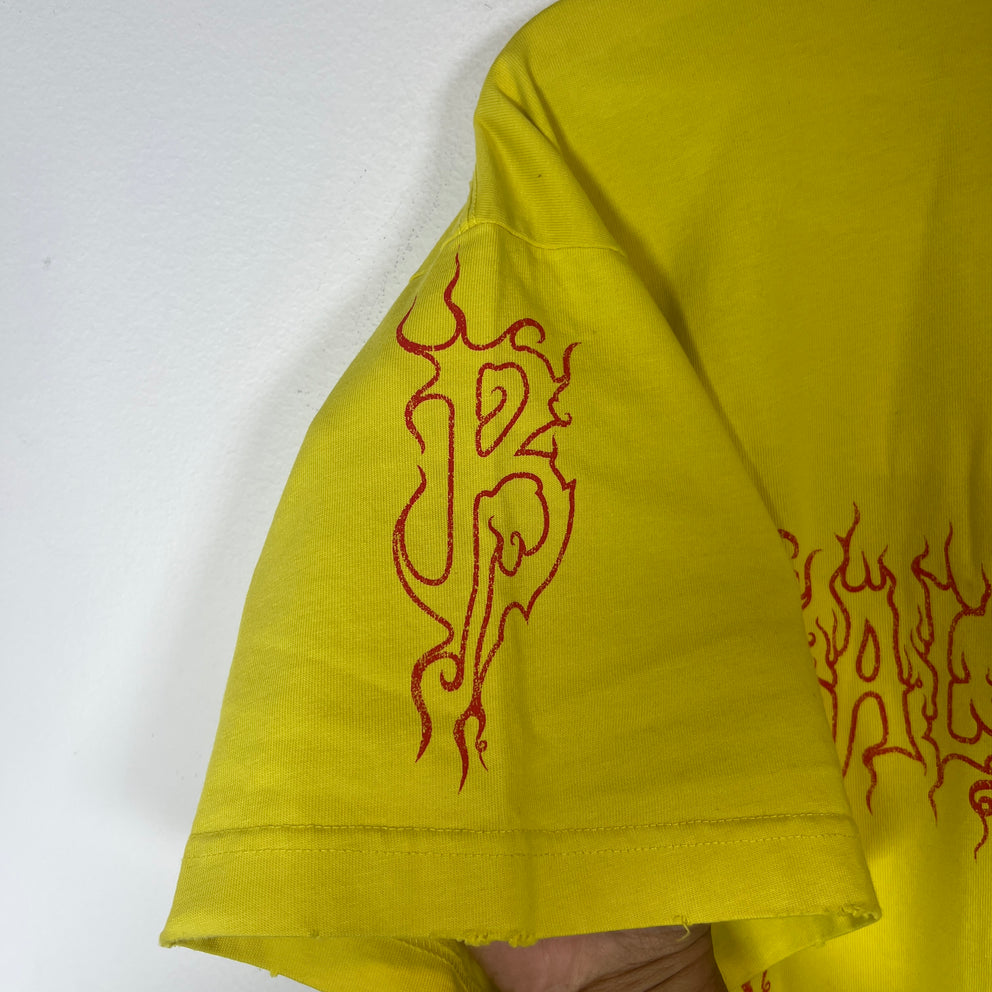 Balenciaga Yellow Darkwave Logo T-Shirt Size 1