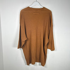 Zegna x The Elder Statesman Waffle Thermal Brown T-Shirt Size L