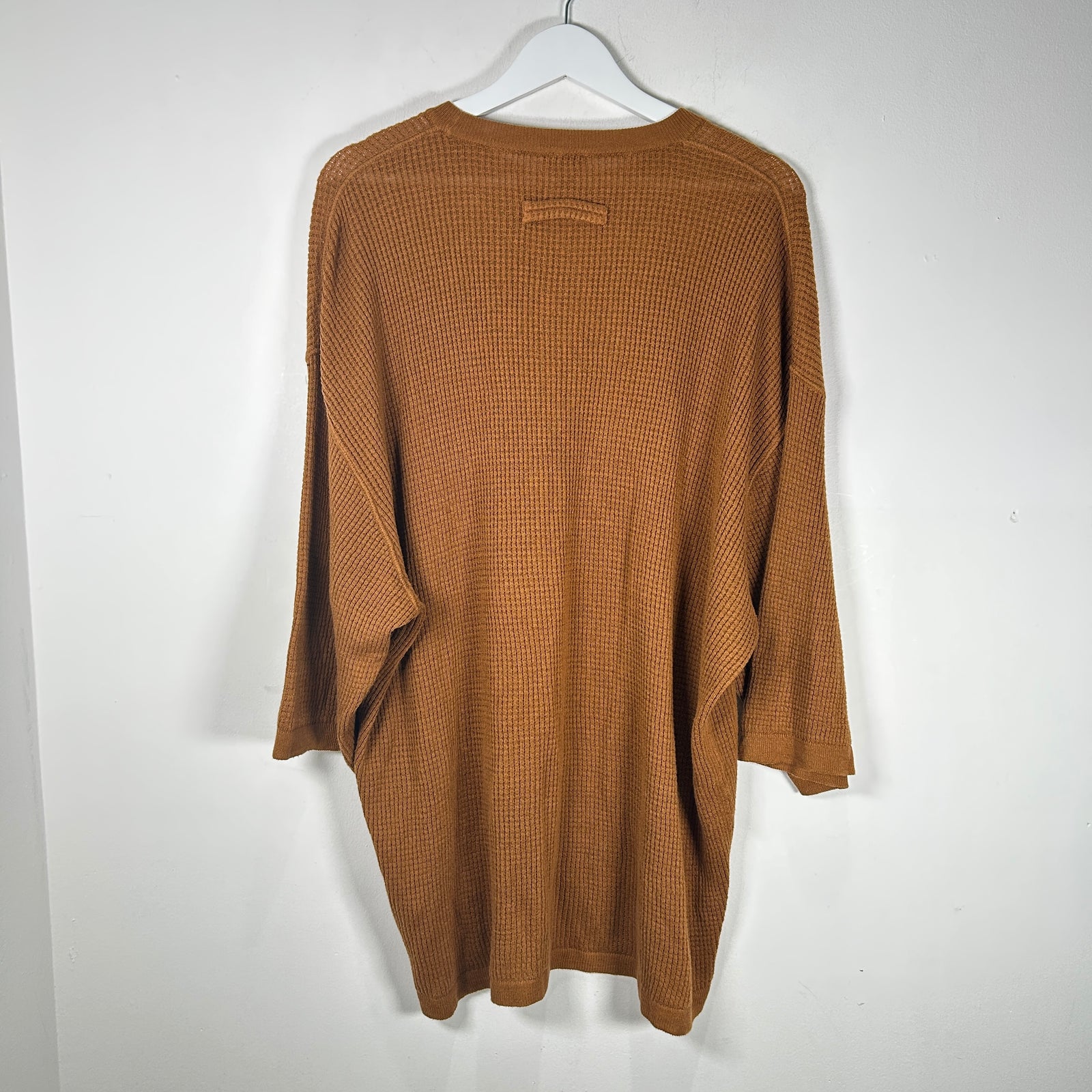 Zegna x The Elder Statesman Waffle Thermal Brown T-Shirt Size L