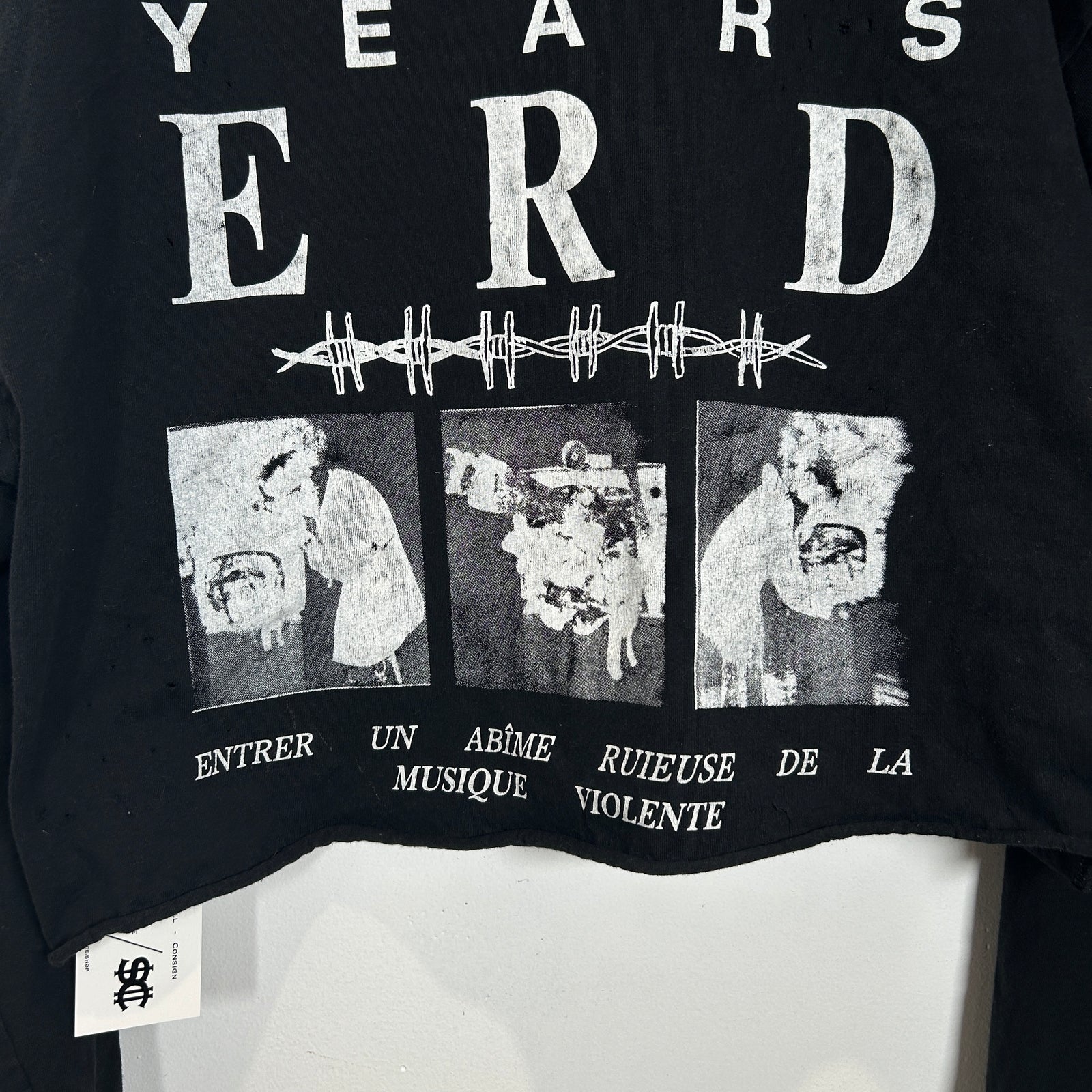 Enfant Riches Deprimes SS117 'Wasted Tears/Years' Cropped T-Shirt Size S