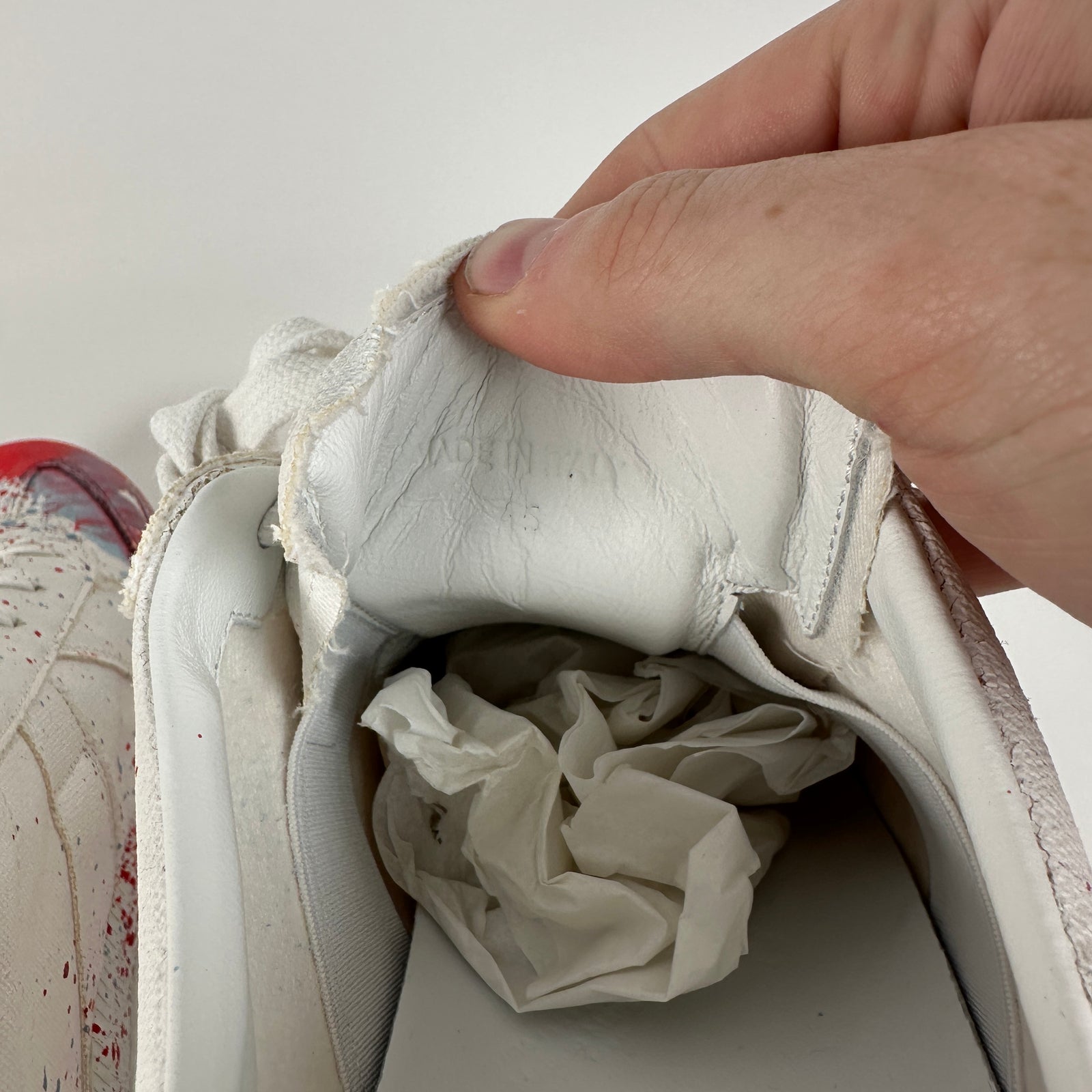 Maison Margiela Canvas White Paint Splatter Size 45
