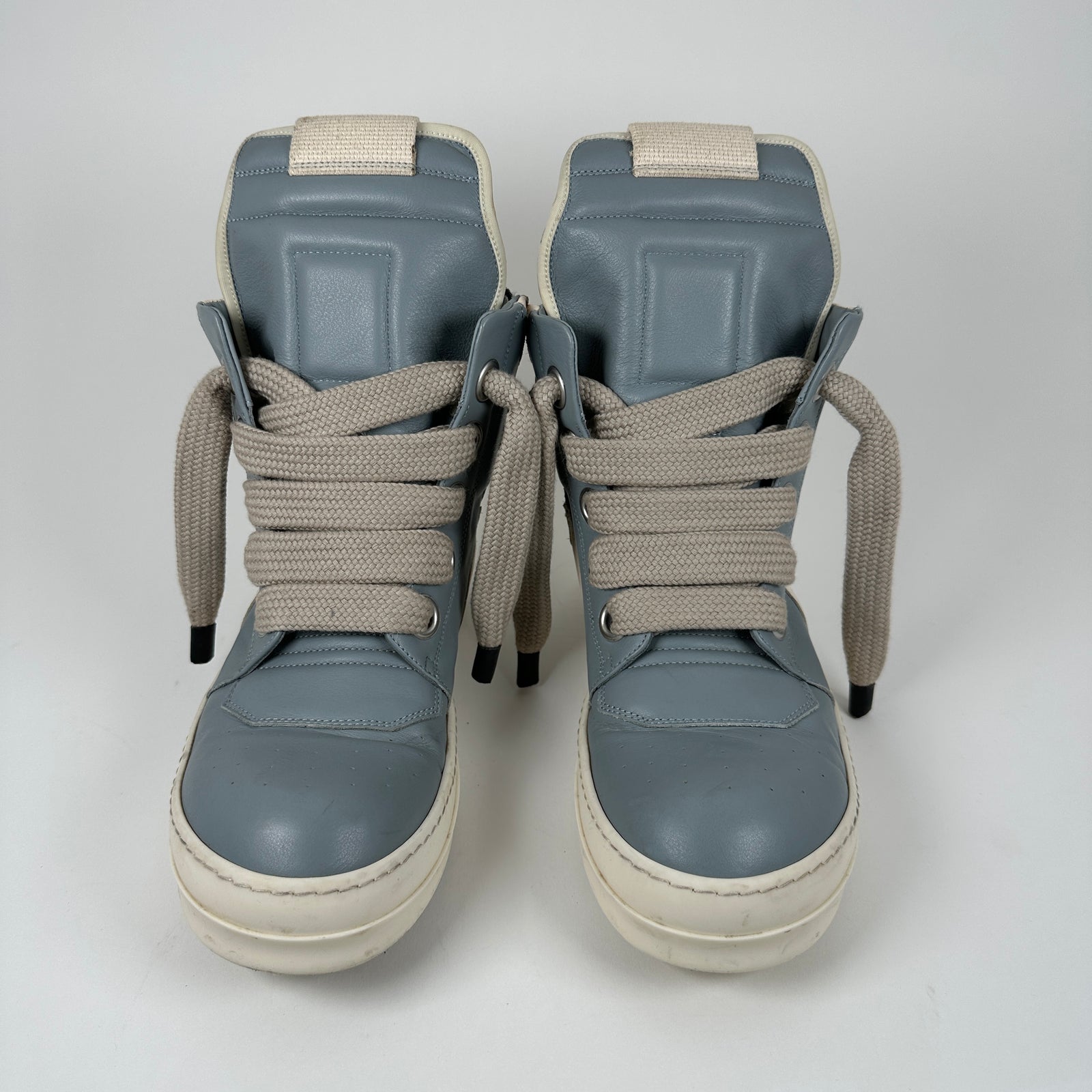 Rick Owens Jumbo Lace Geobasket Pale Blue Size 9