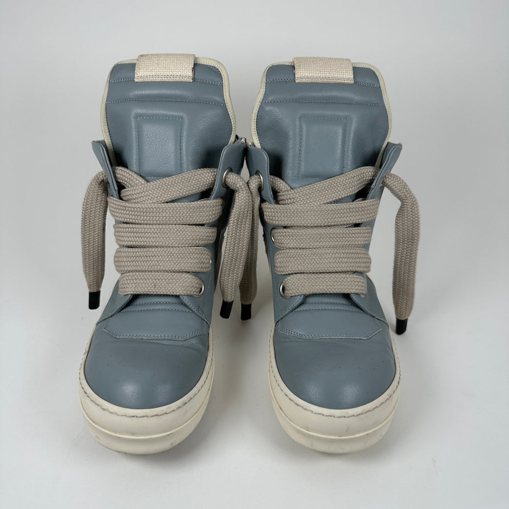 Rick Owens Jumbo Lace Geobasket Pale Blue Size 9