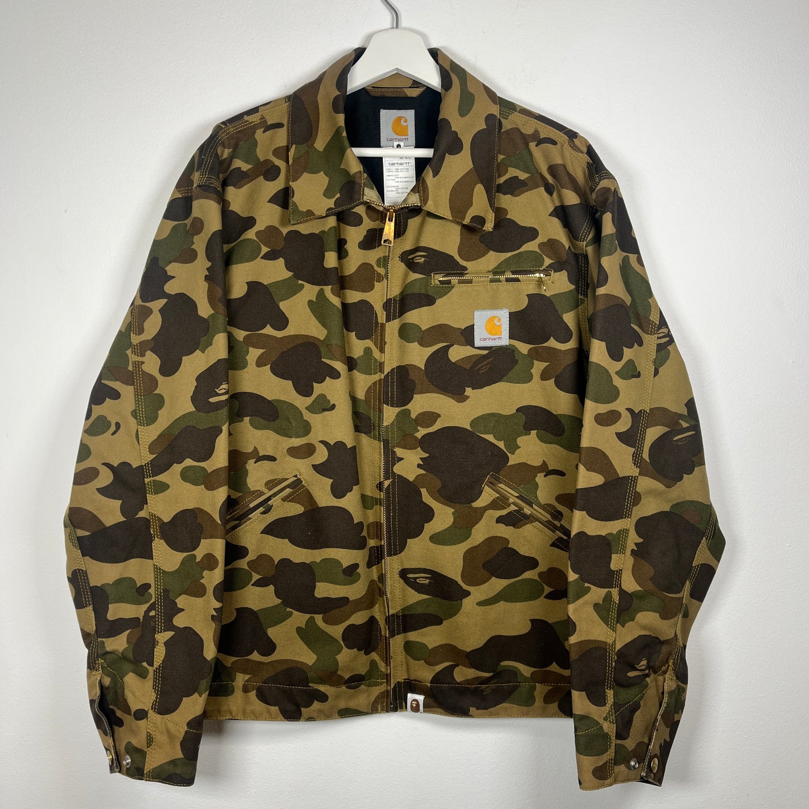 Bape x Carhartt Camo Detroit Jacket Size L