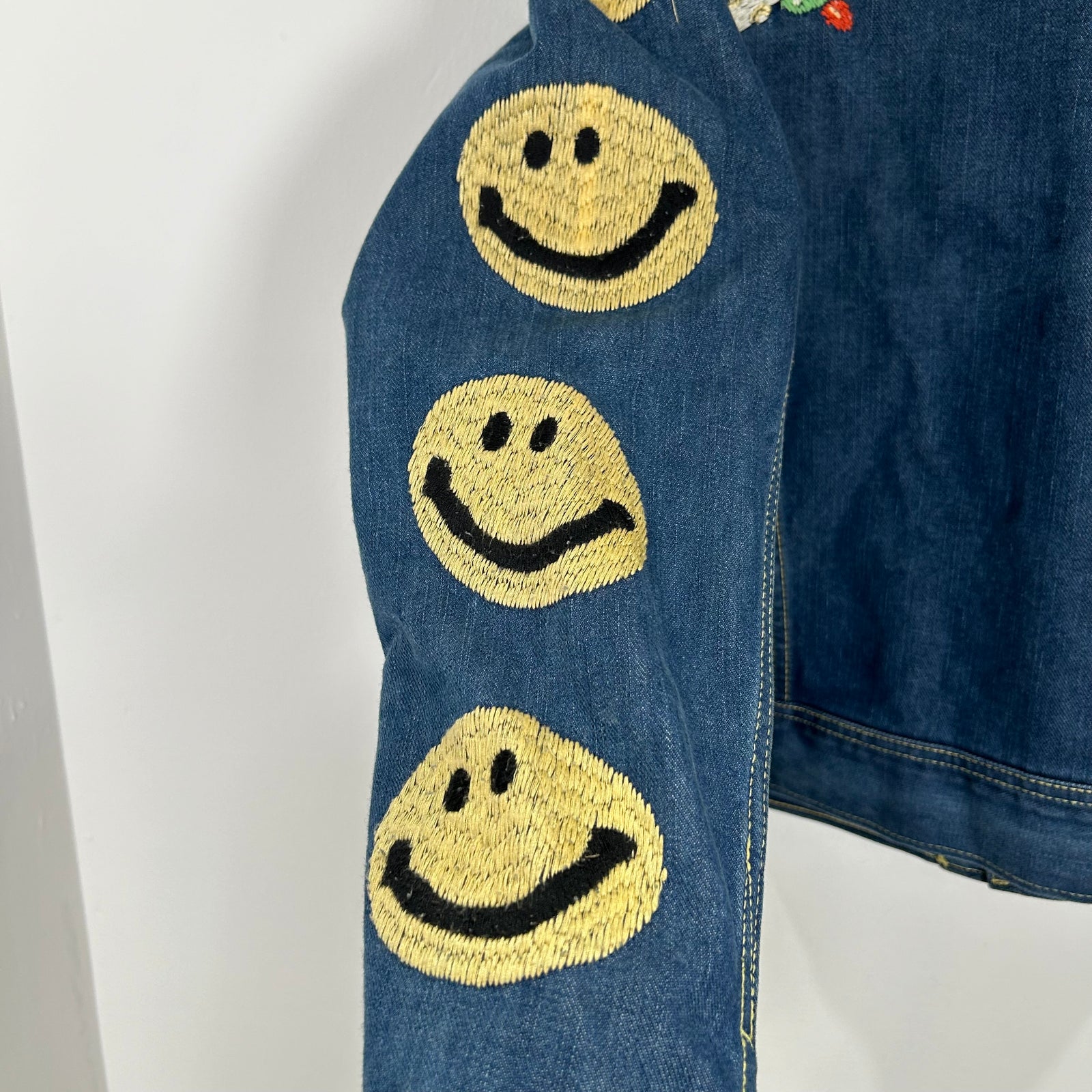 Kapital Smiley Sleeve Jean Jacket Size M