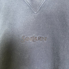 Saint Laurent Navy Logo Tapered Hoodie