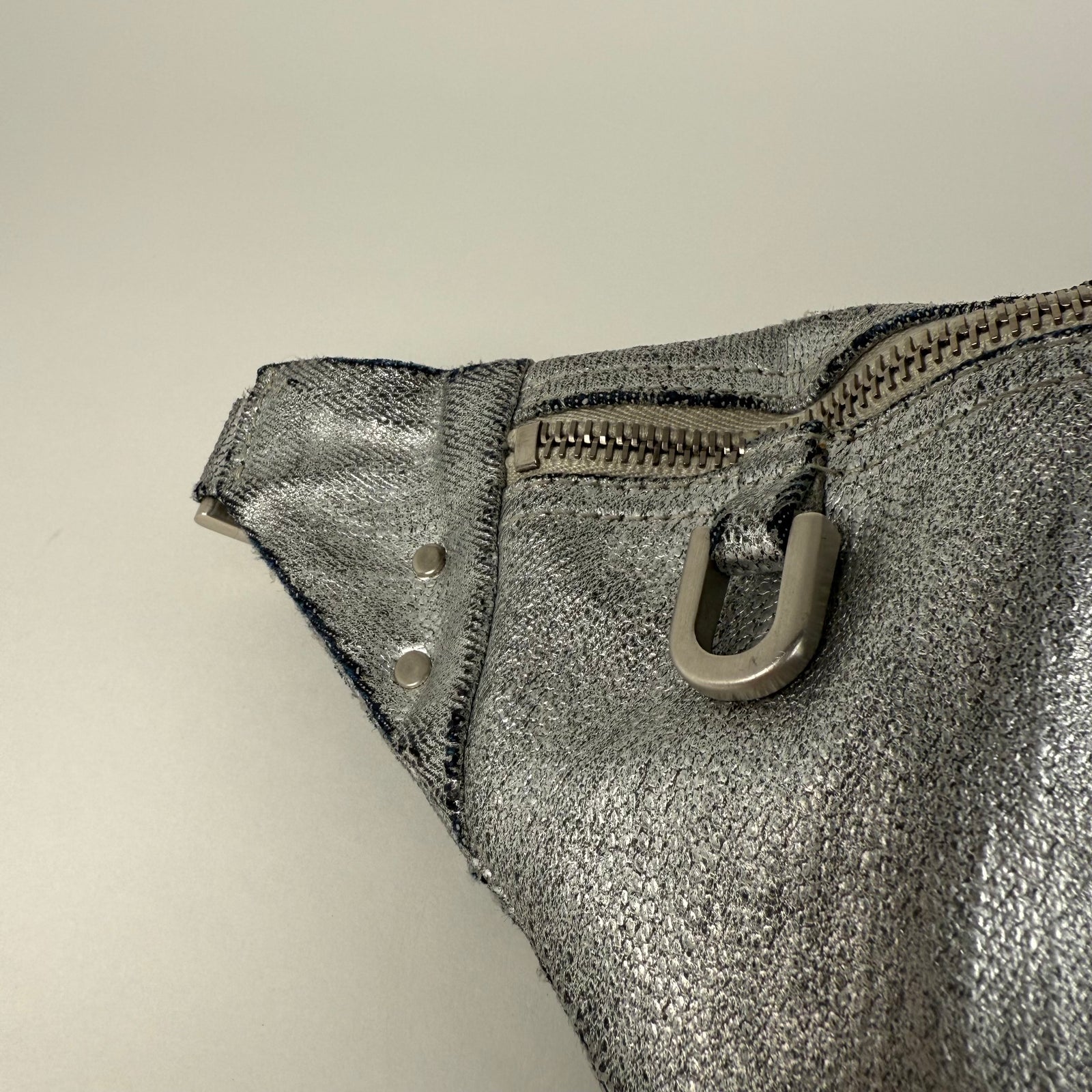 Rick Owens Waxed Metallic Belt Bag