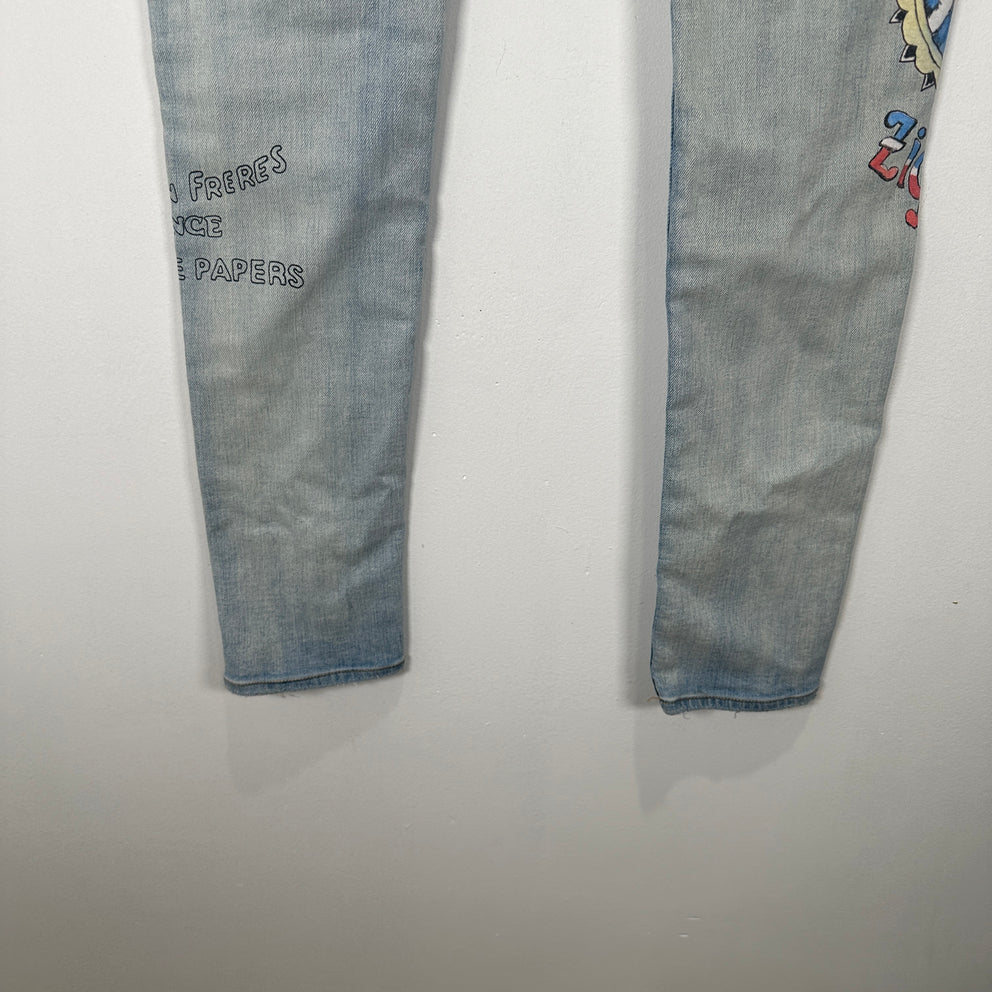 Amiri Zig-Zag Graphic Jeans Size 30