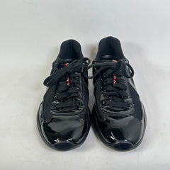 Prada Triple Black Patent Leather America Cups Size 7
