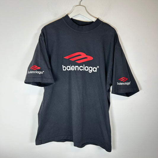 Balenciaga Black 3B Sports Icon Logo T-Shirt Size S