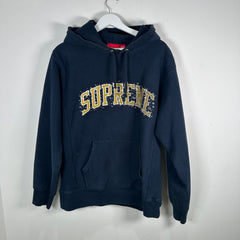 Supreme Bubble Spell Out Logo Hoodie Navy Size L