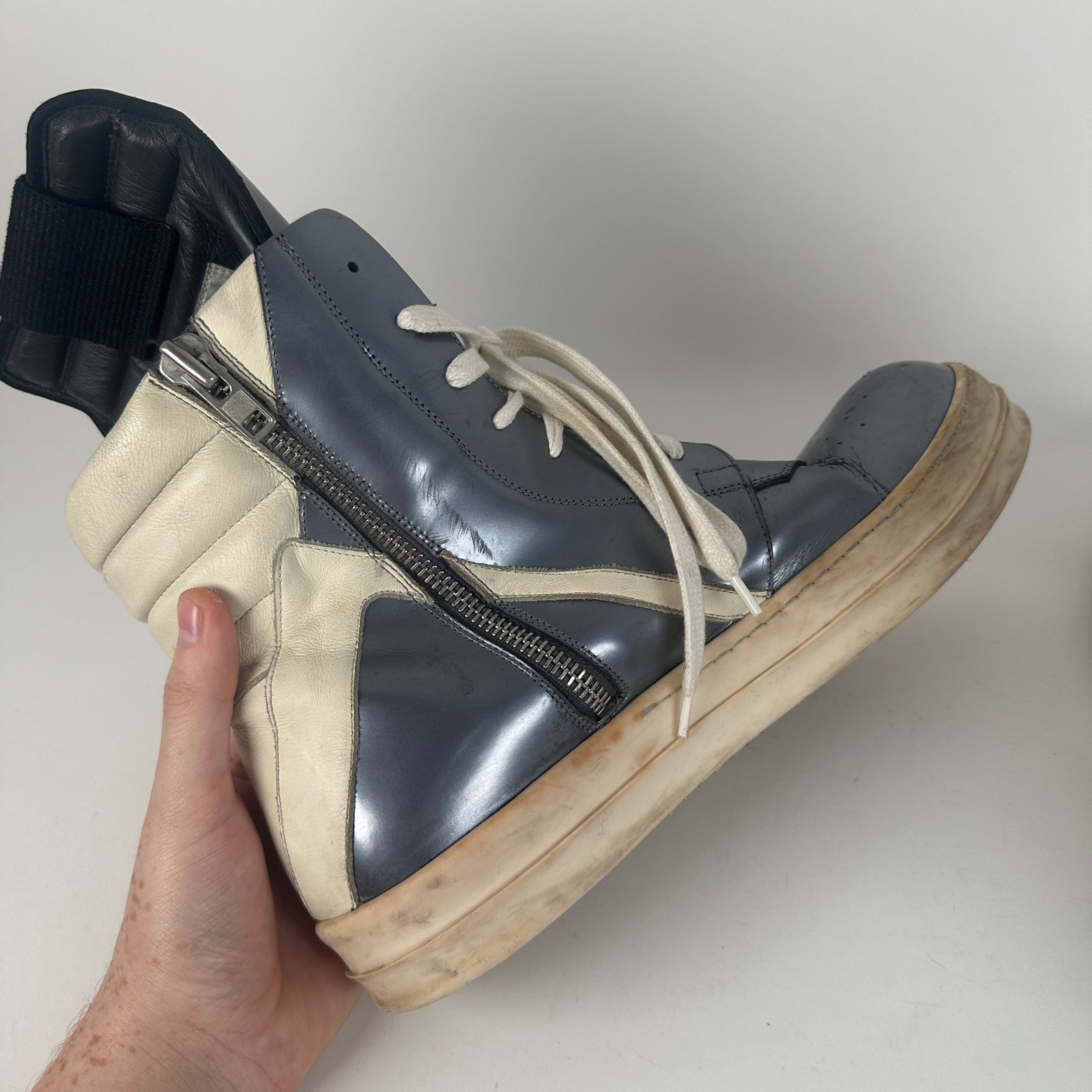 Rick Owens Metallic Geobasket Size 45